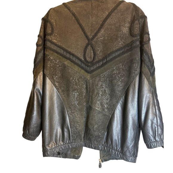 Vintage 80/90s Winlit Women’s Genuine Leather Jacket Size Medium / Sku Winlit0 - Picture 2 of 13